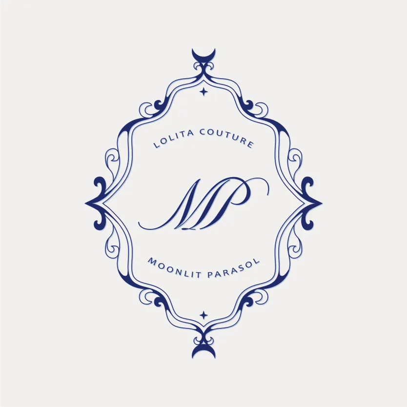 Logo Mark with Elegant monogram and decorative frame on creme bg