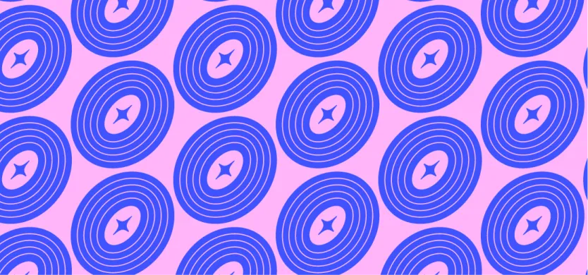 Blue and pink pattern